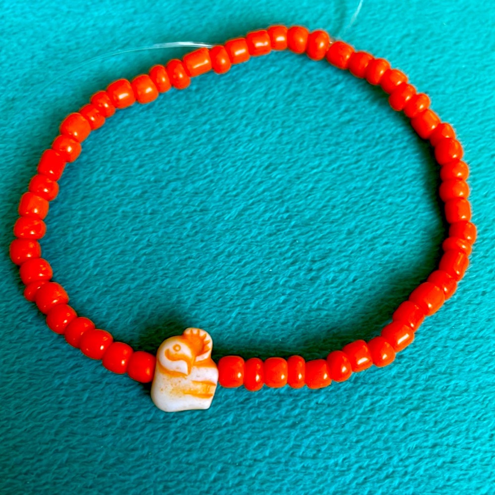 Orange elephant bracelet